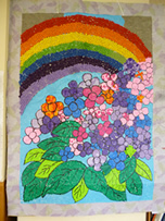 作品 虹と紫陽花